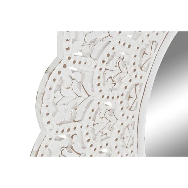 Wall mirror Home ESPRIT White Indian Man Stripped 89 x 2 x 89 cm