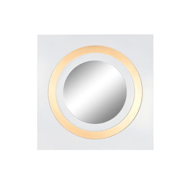 Wall mirror Home ESPRIT White Golden 90 x 4 x 90 cm