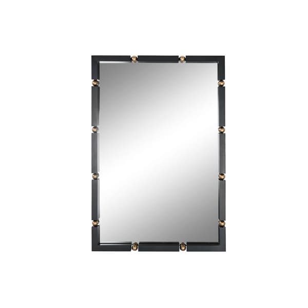 Wall mirror Home ESPRIT Black Golden 64,5 x 5 x 96,5 cm