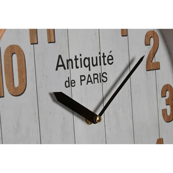 Wall Clock Home ESPRIT White Crystal MDF Wood 32 x 4,5 x 32 cm (2 Units)