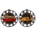 Miniatyrbild 1 av 4: Wall Clock Home ESPRIT Yellow Red Metal Vintage 34 x 33,5 x 32,5 cm (2 Units)