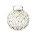 Pikkukuva 2 / 3: Vase White Cloth Glass 25 x 26,5 x 25 cm (4 Units) Macrame
