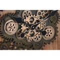 Pikkukuva 3 / 4: Wall Clock Home ESPRIT Black Golden Natural Crystal Iron Vintage 67 x 9 x 67 cm