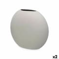 Miniatyrbillede 1 af 4: Vase Grey Ceramic 36 x 34 x 16 cm (2 Units) Circular