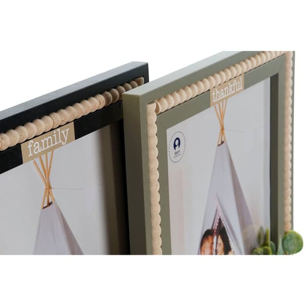 Photo frame Home ESPRIT Black Green Natural Crystal MDF Wood Scandinavian 26,5 x 2 x 31,5 cm (2 Units)