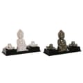Pikkukuva 1 / 4: Burner Home ESPRIT Ceramic MDF Wood Buddha 24 x 8 x 14 cm (2 Units)