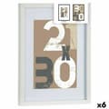 Pikkukuva 1 / 2: Wall photo frame White Glass MDF Wood 32,5 x 2,5 x 42,5 cm (6 Units)