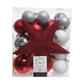 Pikkukuva 2 / 2: Christmas Baubles Decoris Rojo/Blanco 33 Pieces