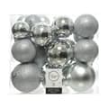 Miniatyrbild 2 av 2: Christmas Baubles Decoris Silver Shiny (26 Pieces)