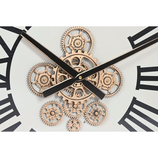 Wall Clock Home ESPRIT White Natural Metal Pine 60 x 8,5 x 73 cm