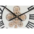 Pikkukuva 3 / 5: Wall Clock Home ESPRIT White Natural Metal Pine 60 x 8,5 x 73 cm