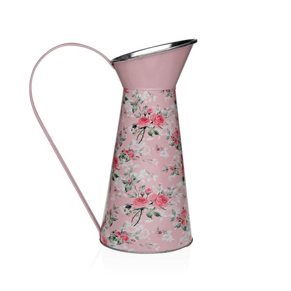 Vase Versa Pink Metal Flowers 16 x 28 x 22 cm