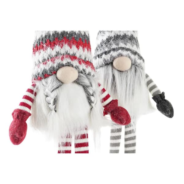Decorative Figure DKD Home Decor Christmas Gnome LED Light Polyester (22 x 12 x 64 cm) (2 Units)