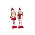 Pikkukuva 1 / 3: Decorative Figure DKD Home Decor Christmas Doll Polyester Girls (11 x 7 x 43 cm) (2 Units)