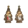 Miniatyrbillede 1 af 5: Christmas nativity set Home ESPRIT Green Grey Magnesium 23 x 13,5 x 45 cm (2 Units)