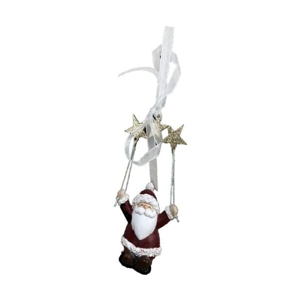 Christmas bauble DKD Home Decor Resin Father Christmas (6,5 x 4 x 13,5 cm) (6 Units)