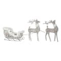 Miniatyrbillede 1 af 4: Christmas bauble DKD Home Decor LED Light White wicker 60 x 30 x 37 cm (3 Pieces)