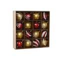 Miniatyrbillede 1 af 4: Christmas Baubles Home ESPRIT Red Golden PVC 25 x 6 x 25 cm (16 Pieces)