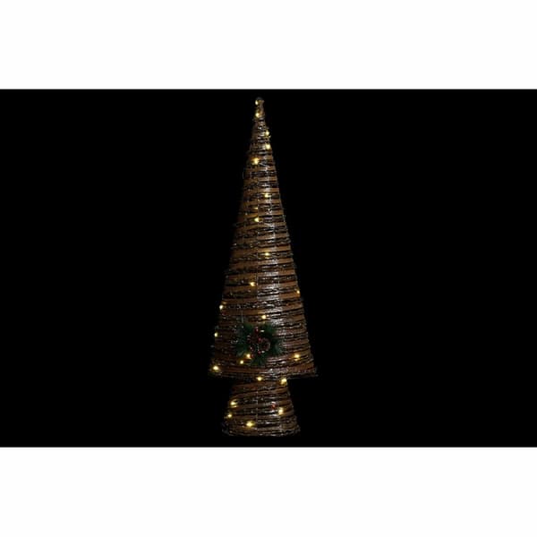 Christmas Tree DKD Home Decor Multicolour Copper Natural Plastic 32 x 18 x 100 cm (3 Units)