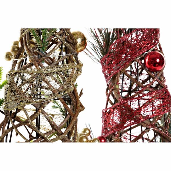Christmas Tree DKD Home Decor Rattan (2 pcs) (16 x 16 x 41 cm)
