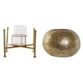 Miniatyrbild 2 av 6: Candleholder Home ESPRIT Golden Metal Crystal 24 x 24 x 20 cm