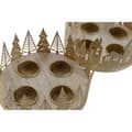 Miniatyrbillede 3 af 3: Candleholder DKD Home Decor Golden Natural Metal 16,5 x 16,5 x 8,5 cm (2 Units)