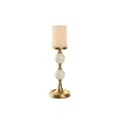 Miniatyrbild 4 av 4: Candle Holder Home ESPRIT White Golden Aluminium Modern 15 x 15 x 33 cm