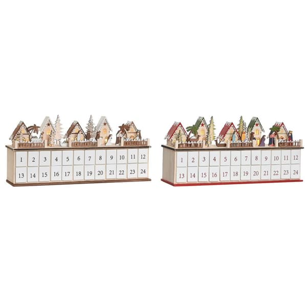 Advent Calendar DKD Home Decor Wood 45 x 11 x 23 cm (2 Units)