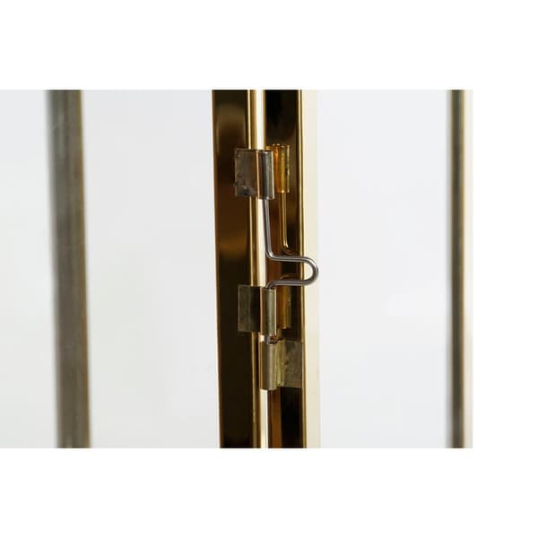 Candleholder DKD Home Decor Golden Silver Aluminium Crystal 14 x 14 x 35 cm (2 Units)