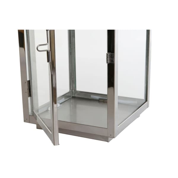 Candleholder DKD Home Decor Golden Silver Aluminium Crystal 14 x 14 x 35 cm (2 Units)
