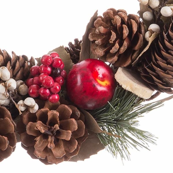 Advent wreathe Multicolour Natural Plastic Foam Pineapples 28 X 8 X 29 CM