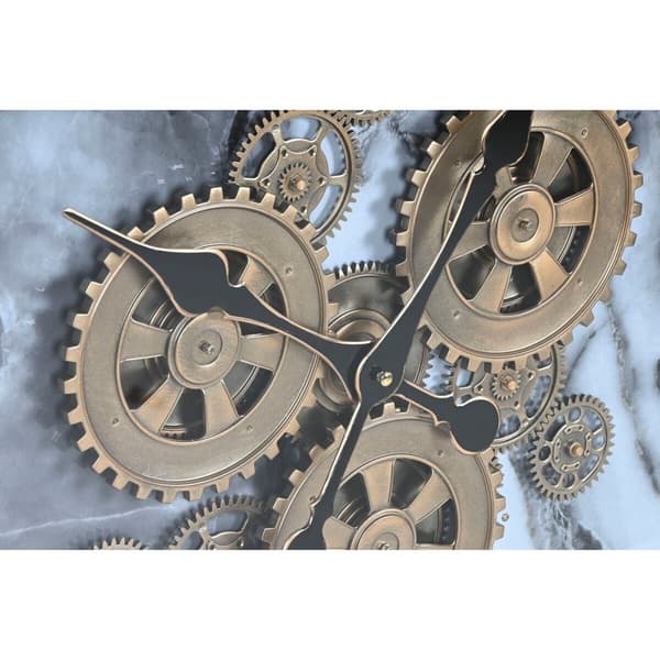 Wall Clock Home ESPRIT White Golden Metal 140 x 9 x 140 cm