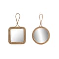 Pikkukuva 1 / 3: Wall mirror Home ESPRIT Natural 24 x 2,5 x 40 cm (2 Units)