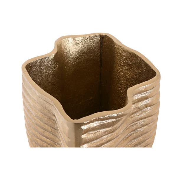 Vase Home ESPRIT Golden Aluminium Abstract Modern 17 x 15 x 33 cm