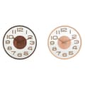 Pikkukuva 1 / 3: Wall Clock Home ESPRIT Brown Natural PVC Wood 30 x 4,7 x 30 cm (2 Units)