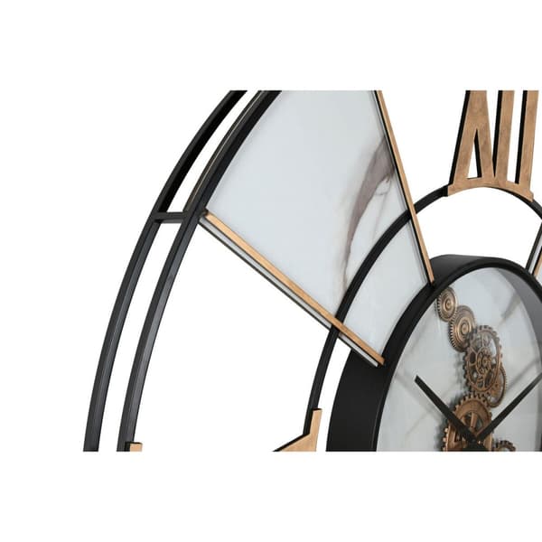 Wall Clock Home ESPRIT White Black Golden Metal 142 X 9 X 142 cm