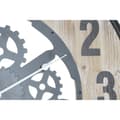Miniatyrbillede 2 af 3: Wall Clock DKD Home Decor Natural Black MDF Iron Gears (60 x 4,5 x 60 cm)