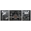 Miniatyrbild 1 av 6: Wall Clock Home ESPRIT Golden Silver Metal Aeroplane Vintage 175 x 21 x 64 cm