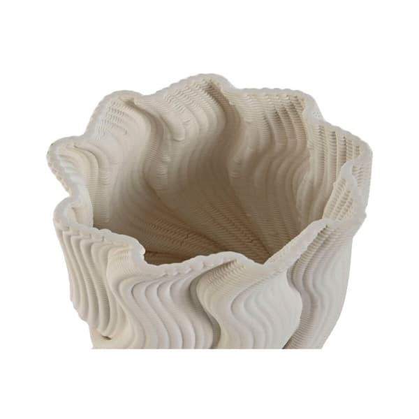 Vase Home ESPRIT White Stoneware Modern 14 x 14 x 19 cm