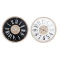 Miniatyrbillede 1 af 3: Wall Clock DKD Home Decor Black MDF White (60 x 4,5 x 60 cm)