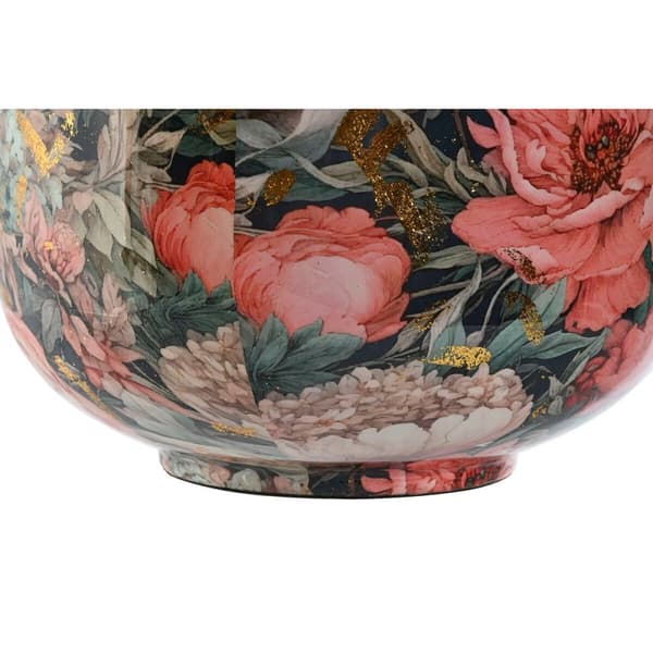 Vase Home ESPRIT Multicolour Pink Metal 25 x 25 x 69,3 cm