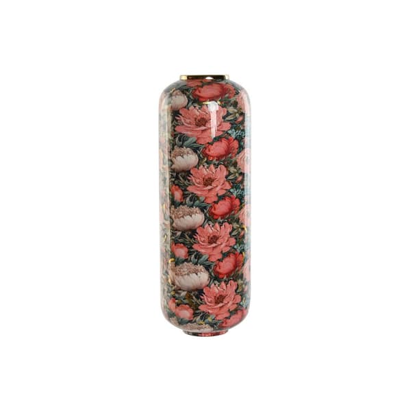 Vase Home ESPRIT Multicolour Pink Metal 25 x 25 x 69,3 cm