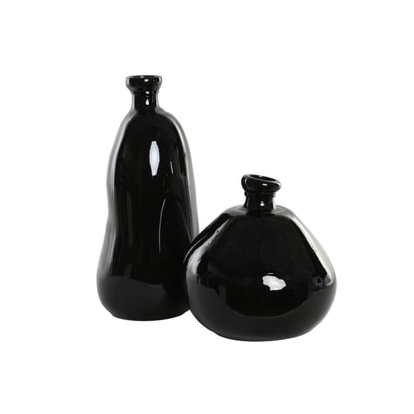 Vase Home ESPRIT Black Recycled glass 31 x 31 x 32 cm