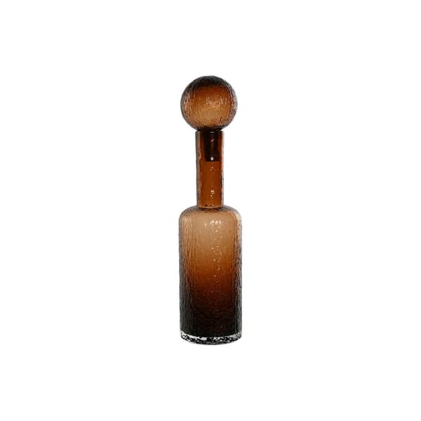 Vase Home ESPRIT Brown Crystal Modern 12,5 X 12,5 X 50,5 cm