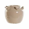 Miniatyrbillede 1 af 3: Vase DKD Home Decor Porcelain Grey Beige Birds Shabby Chic (15 x 15 x 13,5 cm) (2 Units)