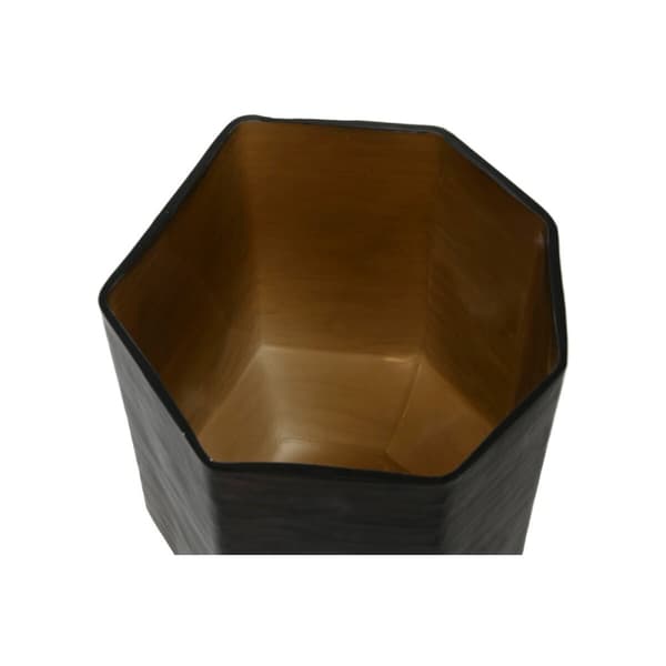 Vase Home ESPRIT Dark grey Crystal Modern 18 x 18 x 22 cm