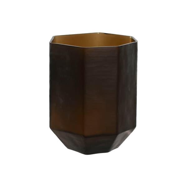 Vase Home ESPRIT Dark grey Crystal Modern 18 x 18 x 22 cm