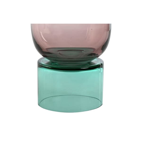 Vase Home ESPRIT Bicoloured Crystal 15 x 15 x 32 cm