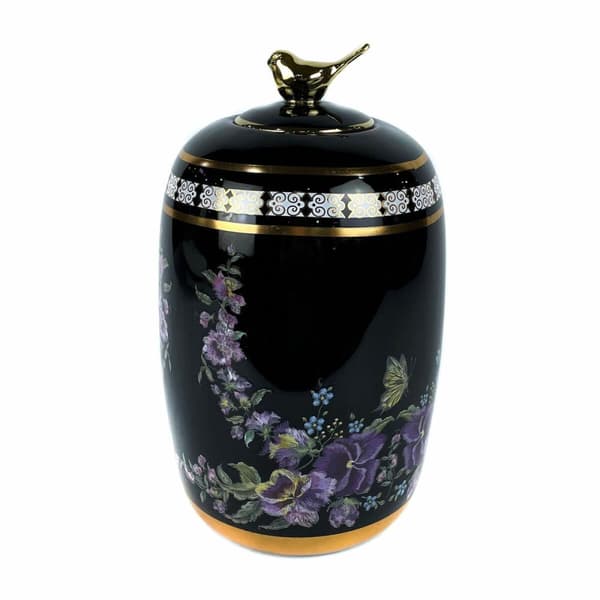 Vase DKD Home Decor Porcelain Black Shabby Chic (14 x 14 x 24 cm)