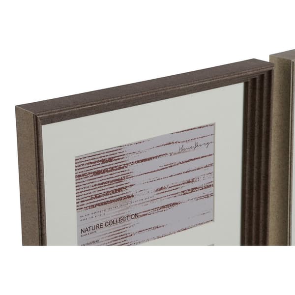 Photo frame Home ESPRIT White Brown Grey Crystal polystyrene Urban 23 X 3 X 41 cm (2 Units)